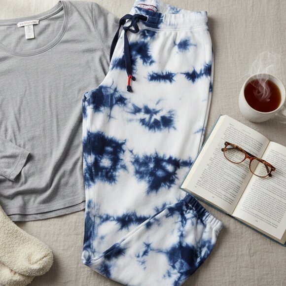 PJ Salvage Pants - P.J. Salvage Blue Tie-Dye Jogger Pants
